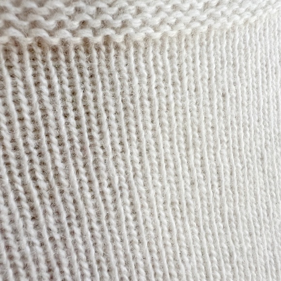 BENEDETTA B. Made in Italy Merino Wool Cashmere Ivory Classic Tunic Sweater L - Picture 3 of 11